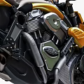 Sleek Modern Motorcycle With Gold And Black Design