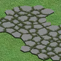 Hexagonal Pavers Garden Path Paving Design With Grass In Between