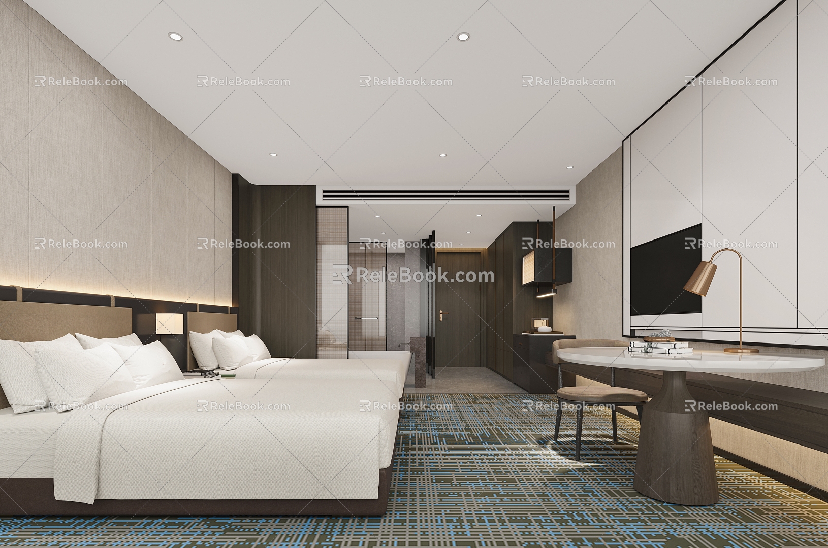 Hotel Rooms Modern Rooms 3d model