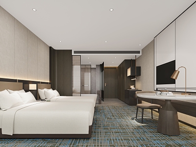 Hotel Rooms Modern Rooms 3d model