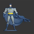 Batman 3D Action Figure Model With Blue Cape Yellow Utility Belt And Yellow Base