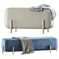 Modern Sofa Stool Fabric Bed End Stool 3d model