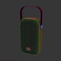 Stylish Portable Speaker With Red Handle And Mesh Design For Music Enthusiasts