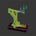 Yellow Industrial Mechanical Arm Equipment With Multiple Joints And Stable Base