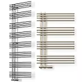 Stainless Steel Bathroom Cabinet Rack With Multiple Horizontal Bars For Towel Hanging