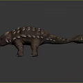3D Armored Dinosaur Character Model With Spiked Back And Detailed Texture