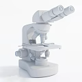 modern microscope 3d model