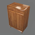 Wooden Shoe Cabinet With Drawers And Cabinet Doors For Modern Home