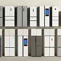 Various Modern Style Refrigerators and Freezers with Multiple Designs and Color Options