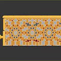 Fashion Clothing Storage Box With Colorful Geometric Patterns Gold Borders And Drawer Structure