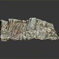 Natural Rock Formation With Textured Surface Multicolored Hues And Cracked Details