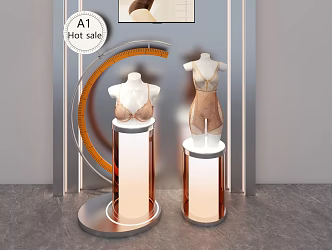 Modern Underwear Booth Technology Sense Underwear Booth Underwear Shop Window Display 3d model