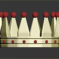 Exquisite Golden Crown Fashion Accessory Design With Shiny Red Gemstones And Decorative Details