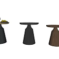 Modern Side Table Combination Small Round Table Round Table Lamp Fruit Plate Ornaments 3d model