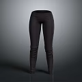 Comfortable Black High Waist Slim Fit Leggings With Stretch Fabric For Daily Wear