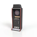 Standalone Dart Machine With Dartboard Black Red Cabinet And Control Panel