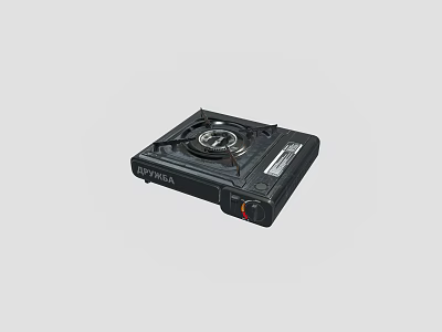 SUPOR Portable Single Burner Gas Stove With Black Design And Control Knob 3d model