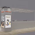Mall Counter Retail Display With Shelves And Various Accessories Showcase Design