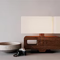Modern Solid Wood Table Lamp 3d model