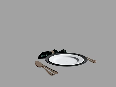 Modern Tableware Art Bookshelf Ornaments 3d model