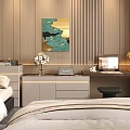 Sleek Modern Light Luxury Dresser Set With Built In Ambient Light And Spacious Storage Cabinets