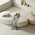 Combination sofa heterosexual sofa 3d model