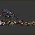 Fantasy Game Character Figurine Collection With Dragon Knight And Animal Models