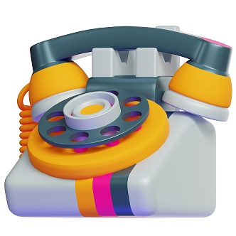 Cartoon telephone stylized sketch toy hand 3d model