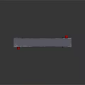 Futuristic Industrial Gate With Gray Frame Red Panels Yellow Stripes And Red Buttons