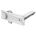 Modern Wall Mounted Faucet with Chrome Finish and Smooth Surface Design