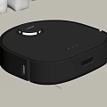 Black Robot Vacuum Cleaner With Modern Design For Smart Home Cleaning