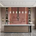 New Chinese Front Desk 3d model