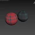 Plaid Fabric Components With Red And Dark Green Patterns And Textures 3d model