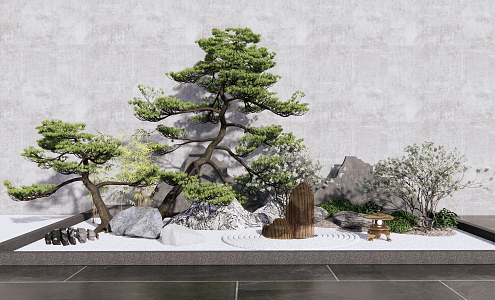 New Chinese landscape sketch pine landscape sketch 3d model