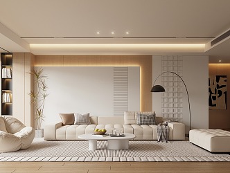 Modern Living Room Simple Living Room 3d model