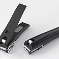 Black Metal Nail Clippers With Modern Design For Home Daily Grooming