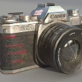 Canon Vintage Digital Camera With Classic Design Metal Leather Body And 50mm Lens