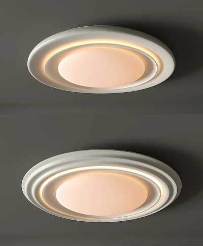 Modern Ceiling Lights With Different Layered Designs 3d model