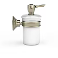 Modern Bathroom Accessory With White Ceramic Body Metal Lid And Side Knob