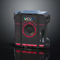 ICU Digital Device With Black Red Design Camera Lens Interface Buttons And Housing 3d model