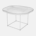Modern Coffee Table With White Marble Top And Black Metal Frame Structure