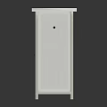 White Storage Cabinet With Simple Doors And Functional Minimalist Home Furniture Design