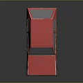 Red Paper Model Car With Handmade Design And Black Wheels On Dark Background