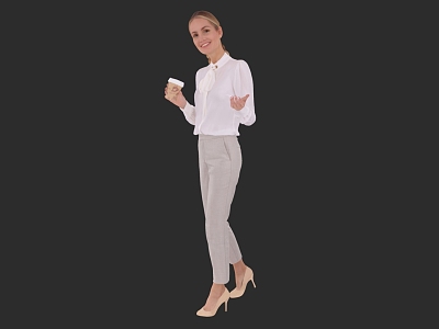 Standing posture lady talking posture workplace lady model