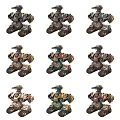 Detailed Colorful Game Tanks With Various Unique Designs And Decorative Elements