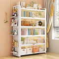 White Locker Cabinet With Transparent Doors Holding Books Stationery And Storage Boxes In Home Setting