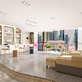 Elegant Beauty Hair Salon Interior With Styling Stations Mirrors And Comfortable Seating