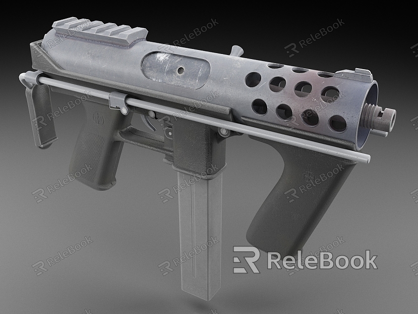 submachine gun mp9 tec9 weapon model