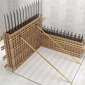Industrial Construction Formwork Support Equipment With Steel Bars And Wooden Panels