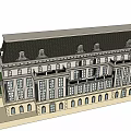 Elegant Classical Detached Villa Exterior Featuring Arched Windows Porch Steps Lawn And Water Feature